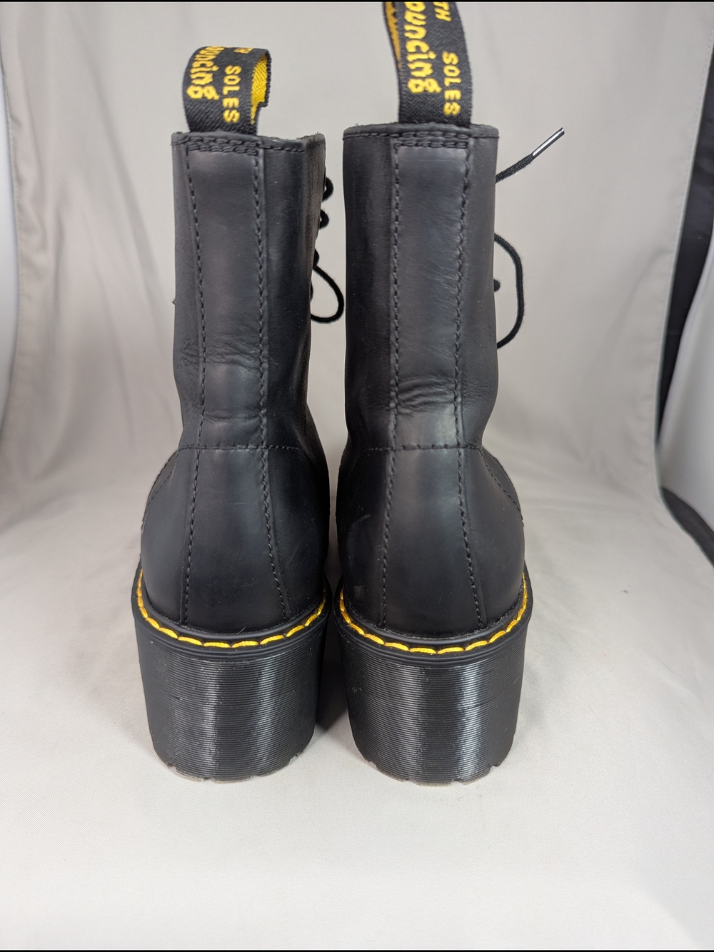 Dr Martens Black 8 Shriver Hi Women's Leather Heeled Boots - Picture 5 of 16